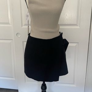 ZARA Black Suede Skort
